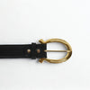Ranch Black Belt Gold Buckle -Unisex