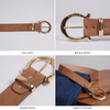 City Belt Genuine Suede Leather with Gold Buckle
