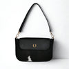 Adele Cowhair Black Leather Shoulder Bag
