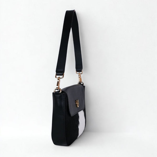 Adele Cowhair Leather Shoulder Bag