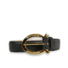 Ranch Black Belt Gold Buckle -Unisex