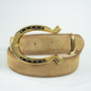 UNISEX Ranch Suede Belt - Gold buckle